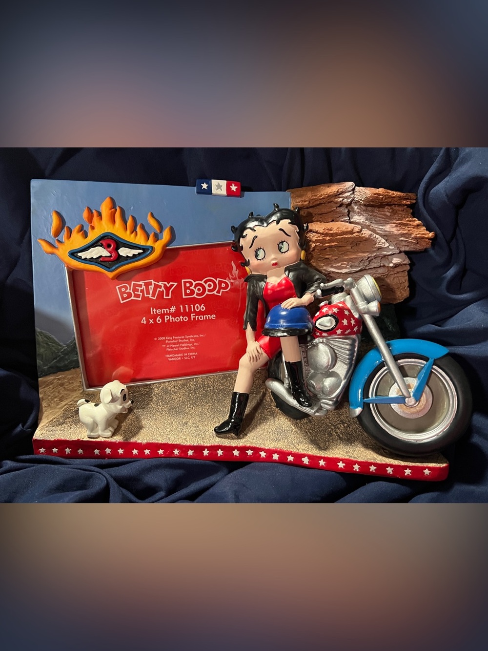 Vintage Betty Boop Motorcycle Photo Frame